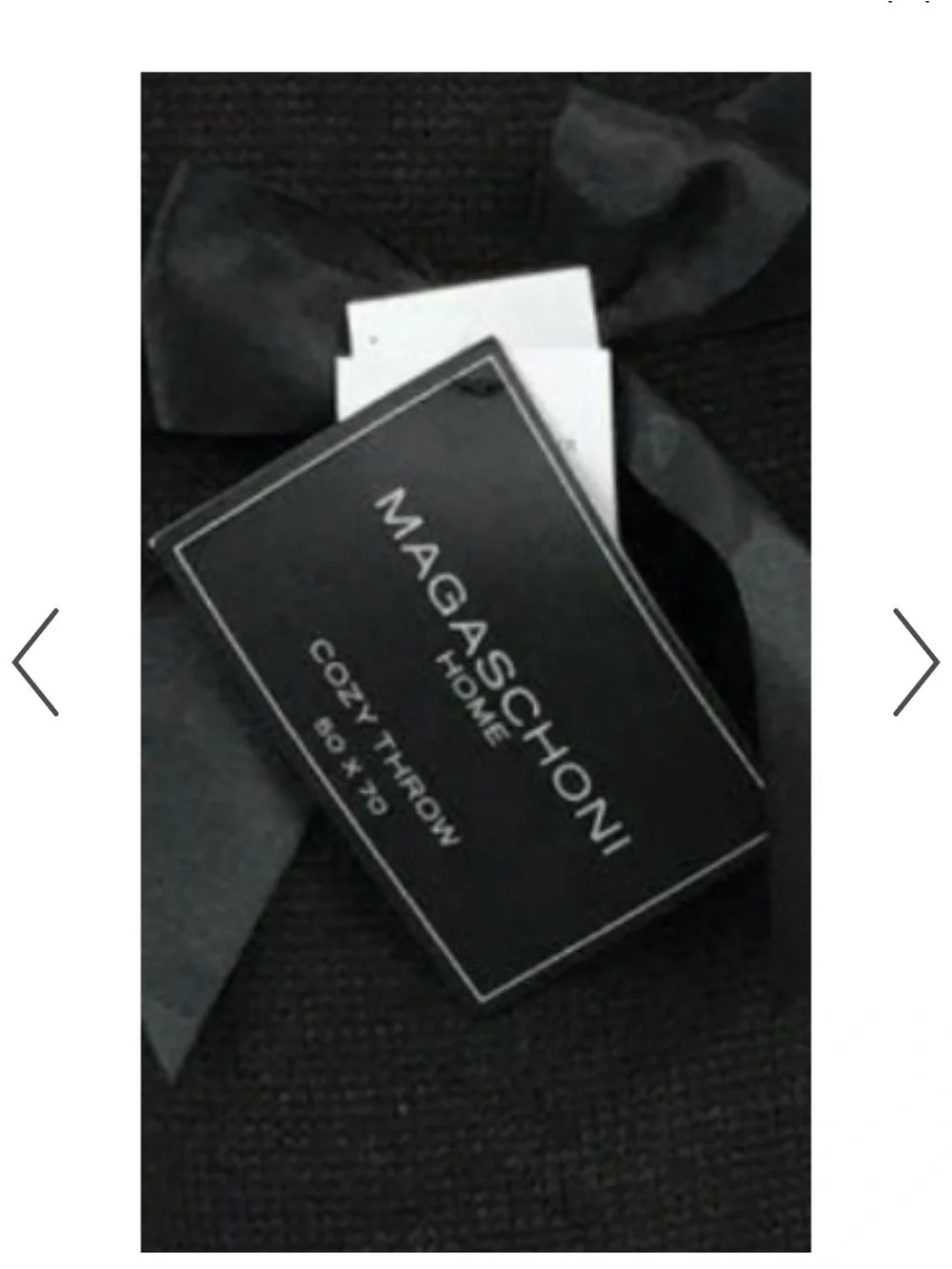 Magaschoni Black Scarf with Silver Skull Embellishments